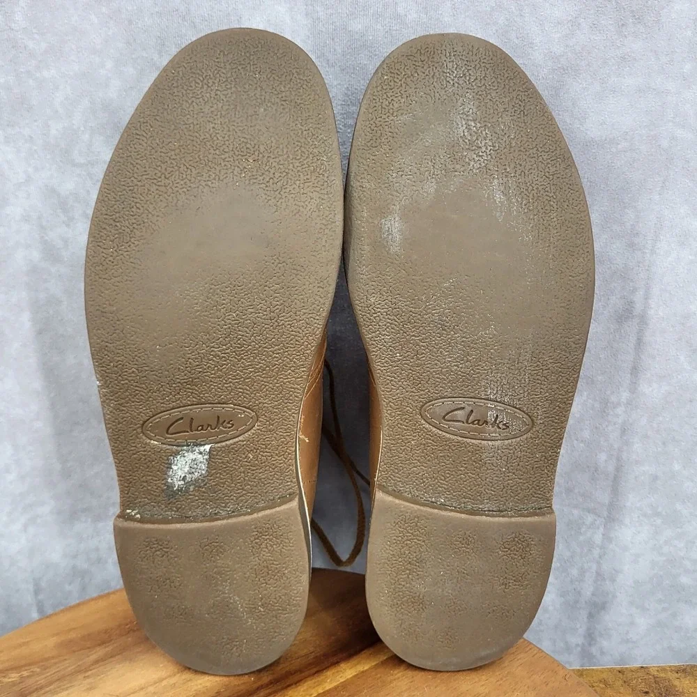 Clarks Chukka Boots Mens 11 M Buschacre‎ 2 Brown Leather Lace Up Ankle 15522